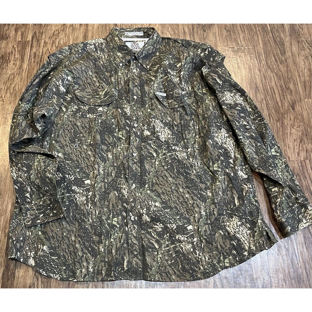 Tiger Hill Fishing Shirt Mens Camo Performance Poplin 5XL Camouflage
